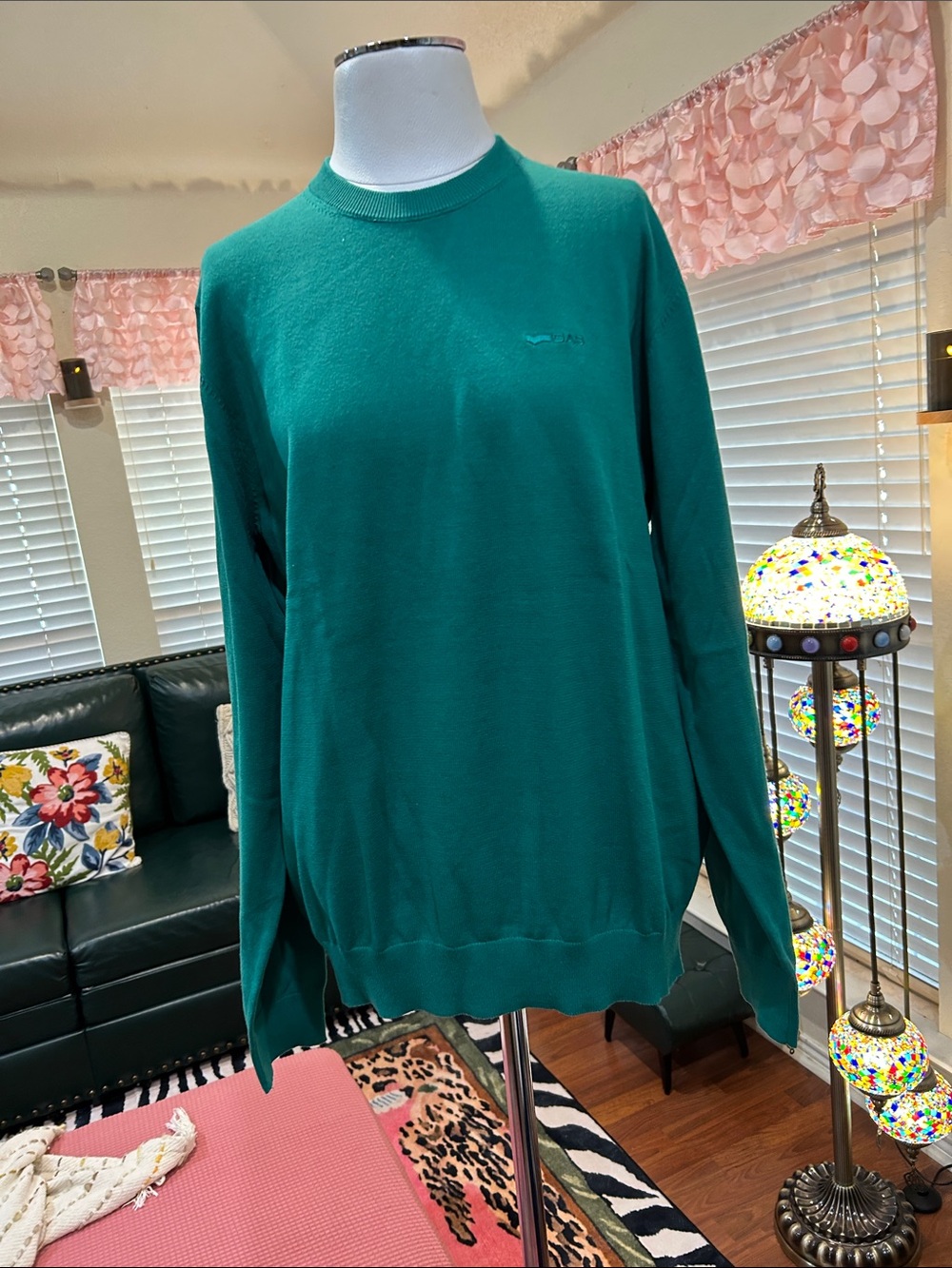 Men’s Crewneck Sweater in Deep Green